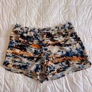 all in motion Blue, Brown and Black Abstract Athletic Shorts